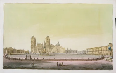 Vue de la place principale de Mexico